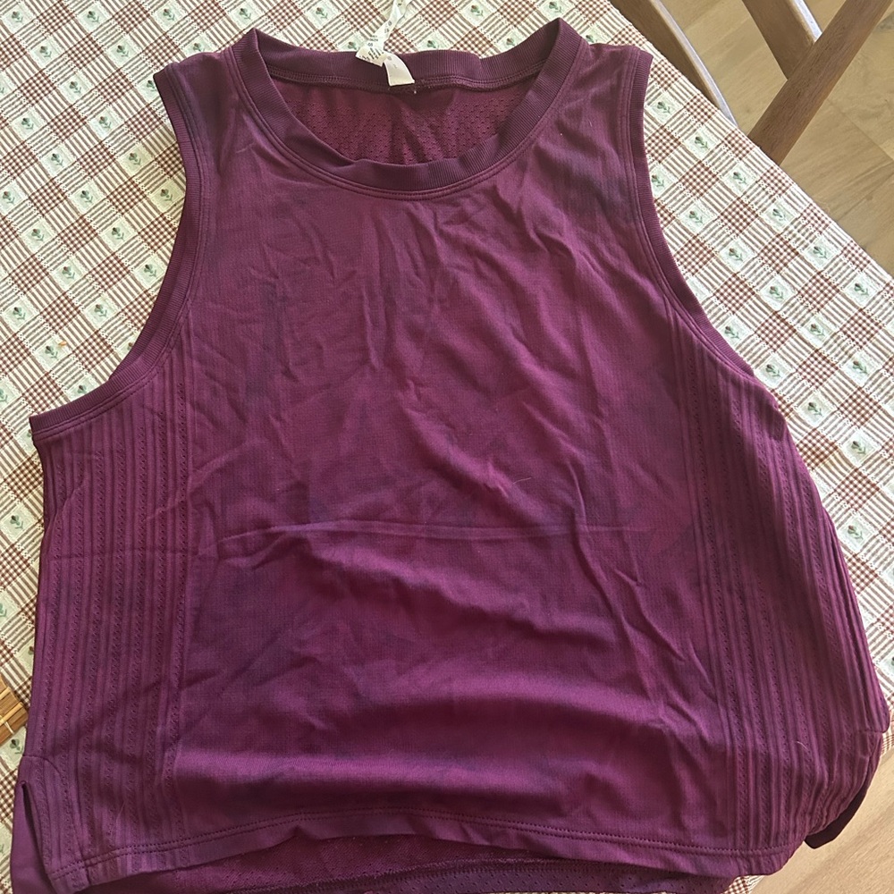 Lululemon Athletica Purple Ribbed Sleeveless Tank Top